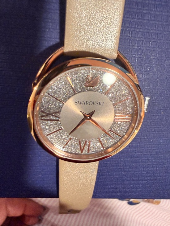 Swarovski Rose Gold Case with Champagne Strap Crystal Dial Women’s Watch main image 9
